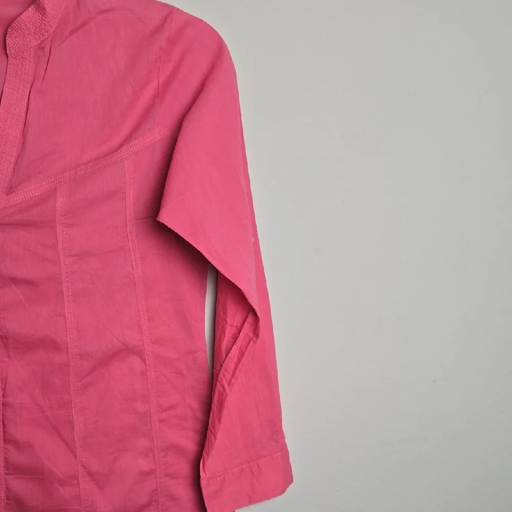 Women Zara Pink Button-Up Tunic Top - Picture 15 of 15